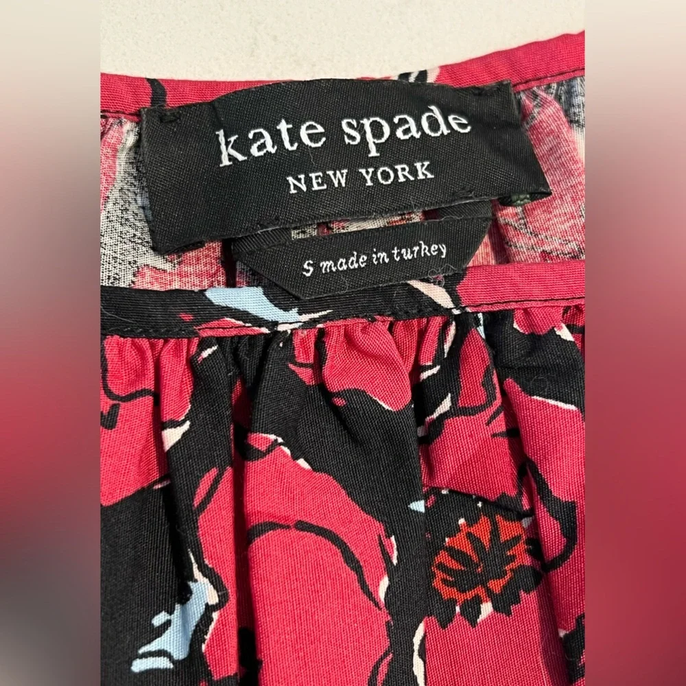 Kate Spade Poppy Toss Square-neck Midi Dress size S - Picture 6 of 11